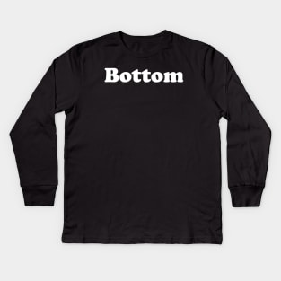 Bottom (wht) Kids Long Sleeve T-Shirt